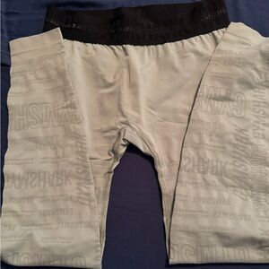 Gymshark leggings - Light Green with black waistband